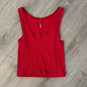 Skims Limited Edition Cranberry Cotton Rib Tank
